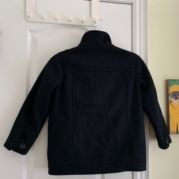 Old Navy Boy’s Black Wool Blend Coat Size S - Picture 2 of 3